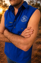 Load image into Gallery viewer, SLEEVELESS TEAM WORKSHIRT | DEEP BLUE