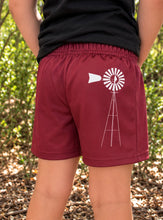 Load image into Gallery viewer, FOOTY SHORTS | KIDS | MAROON WINDMILL