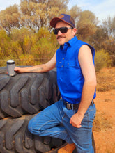 Load image into Gallery viewer, SLEEVELESS WORKSHIRT | DEEP BLUE