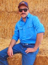 Load image into Gallery viewer, MENS WORKSHIRT | HEAVY | SUMMER SKY BLUE