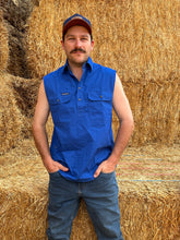 Load image into Gallery viewer, SLEEVELESS WORKSHIRT | DEEP BLUE