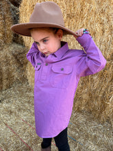Load image into Gallery viewer, KIDS WORKSHIRT | PURPLE