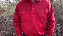 Load image into Gallery viewer, MENS WORKSHIRT | MERLOT RED