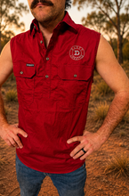 Load image into Gallery viewer, SLEEVELESS TEAM WORKSHIRT | MERLOT
