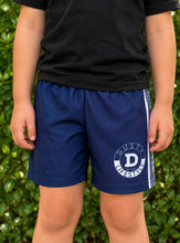 Load image into Gallery viewer, FOOTY SHORTS | KIDS | NAVY GREY STRIPES
