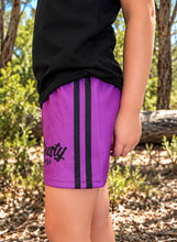 Load image into Gallery viewer, FOOTY SHORTS | KIDS | PURPLE

