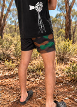 Load image into Gallery viewer, FOOTY SHORTS | GREEN/BROWN CAMO
