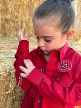 Load image into Gallery viewer, KIDS TEAM WORKSHIRT | MERLOT RED
