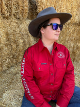 Load image into Gallery viewer, LADIES TEAM WORKSHIRT | MERLOT RED
